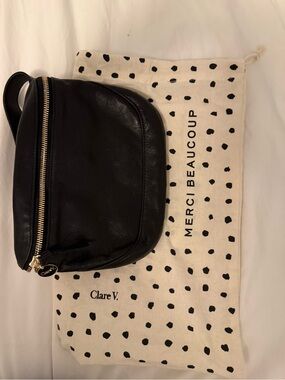 Clare V Black Leather Crossbody Bag in great condition.
